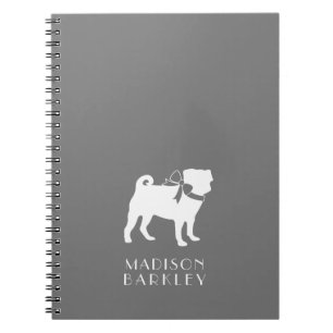 Cuaderno Portátil de cachorro de perro de pug