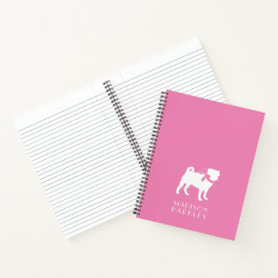 Cuaderno Portátil de cachorro de perro de pug