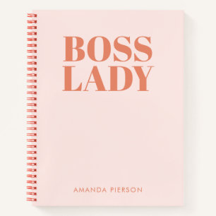 Cuaderno Portátil de caligrafía Retro Rojo Boss Lady Pink