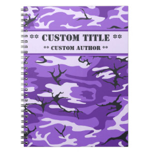 Cuaderno Portátil de cámara púrpura con título/bloque de au