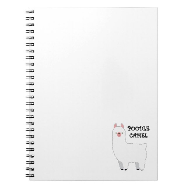Cuaderno Portátil de camello Poodle (Frente)