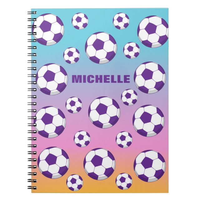Cuaderno Portátil de campo de fútbol personalizado (Frente)