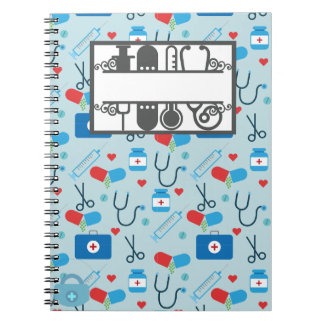 Cuaderno Portátil de campo médico en azul