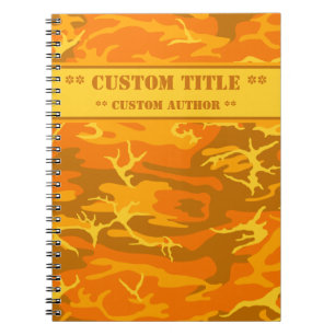 Cuaderno Portátil de campo Naranja de otoño con título/bloq
