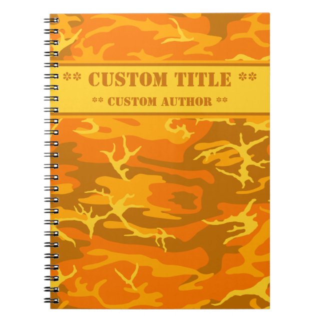 Cuaderno Portátil de campo Naranja de otoño con título/bloq (Frente)