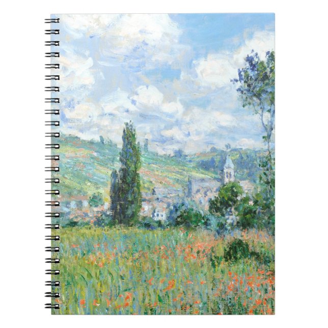 Cuaderno Portátil de campo rural de campo de adormidera (Frente)