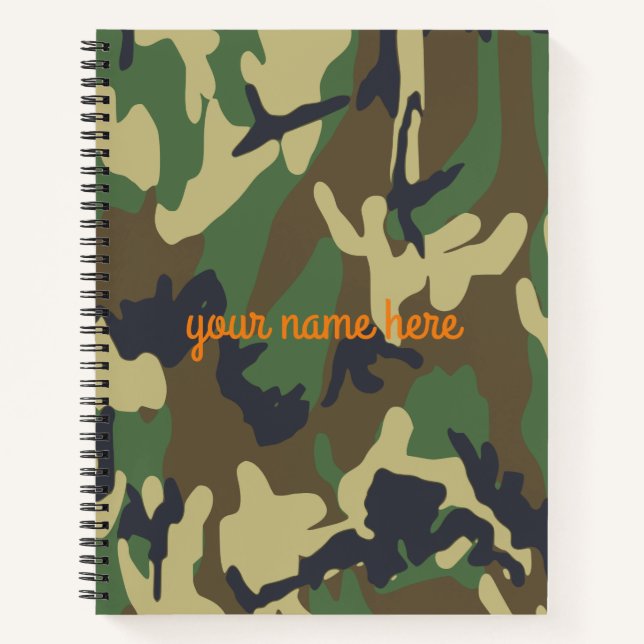 Cuaderno Portátil de camuflaje personalizado (Anverso)