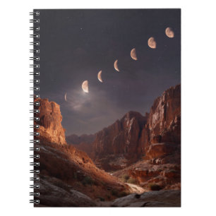 Cuaderno Portátil de cañón del desierto de las fases lunare