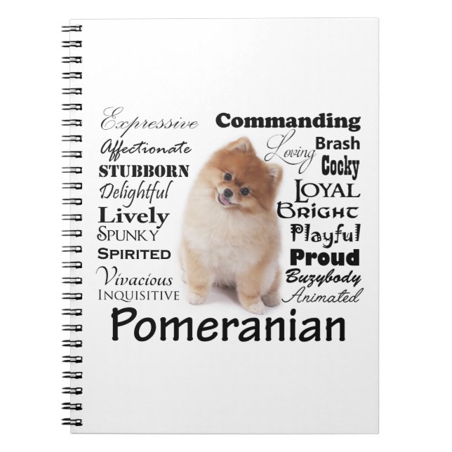 Cuaderno Portátil de características pomeranas (Frente)