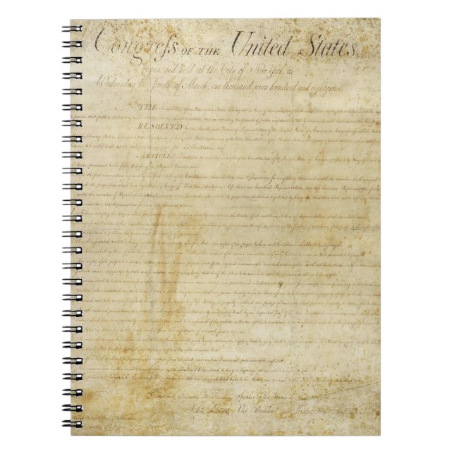 Cuaderno Portátil De Carta De Derechos (Frente)