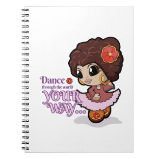 Cuaderno Portátil de chica de manga bailando