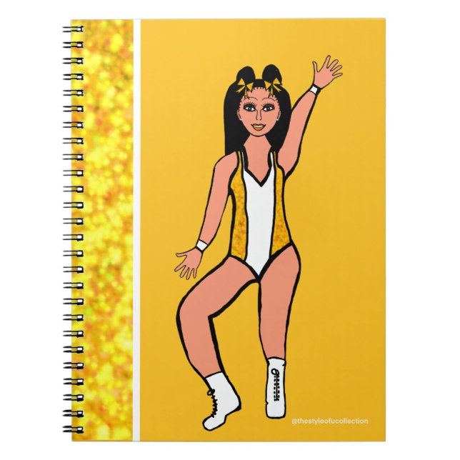Cuaderno Portátil de chispa amarilla de bailarina #2 (Frente)