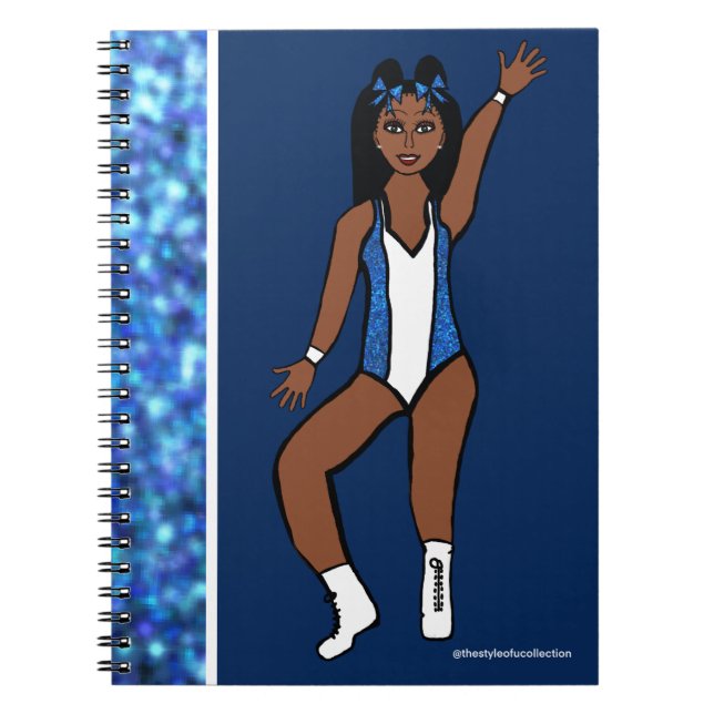 Cuaderno Portátil de chispa azul de bailarín #1 (Frente)
