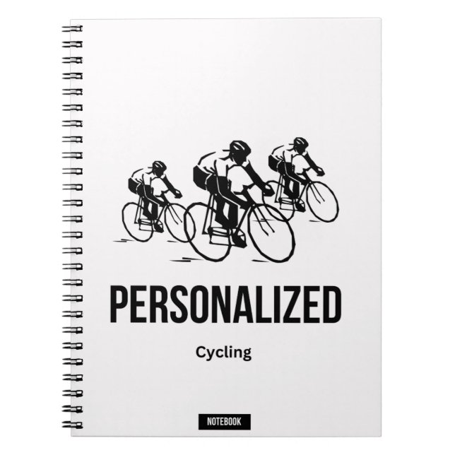 Cuaderno Portátil de ciclismo personalizado (Frente)