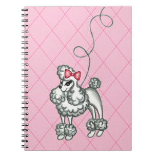 Cuaderno Portátil de clase Retro French Pink Poodle School