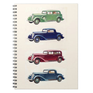Cuaderno Portátil de coches de época