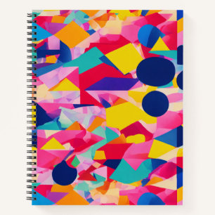 Cuaderno Portátil de Collage de arte pop vibrante