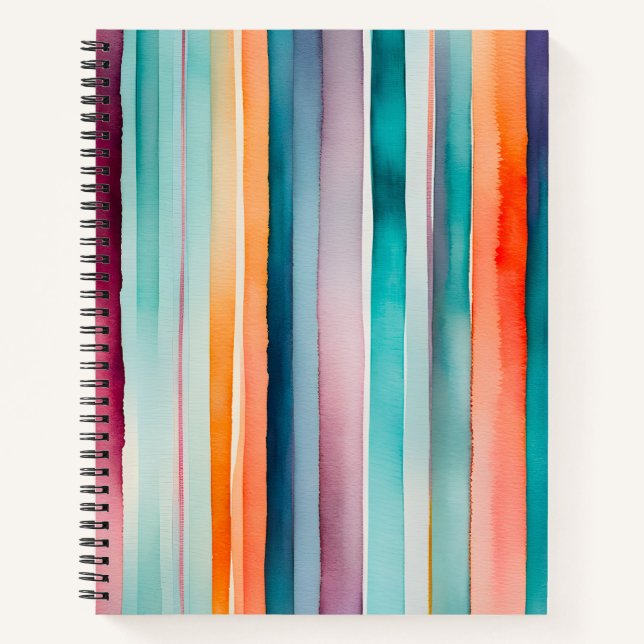 Cuaderno portátil de color de agua colorido (Anverso)