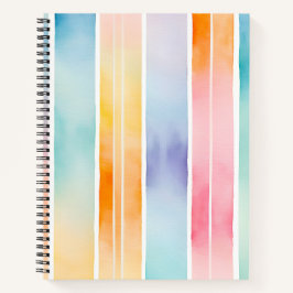 Cuaderno portátil de color de agua colorido