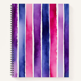 Cuaderno portátil de color de agua colorido