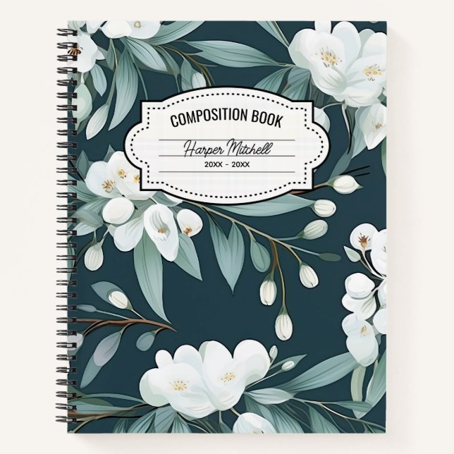 Cuaderno Portátil de composición botánica de época (Anverso)