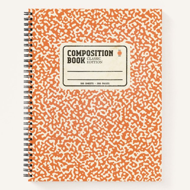 Cuaderno Portátil de composición de Naranja de gran resoluc (Anverso)