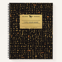 Cuaderno Portátil de composición de oro personalizado