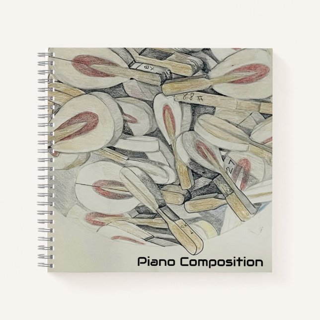 Cuaderno Portátil de composición de piano (Anverso)
