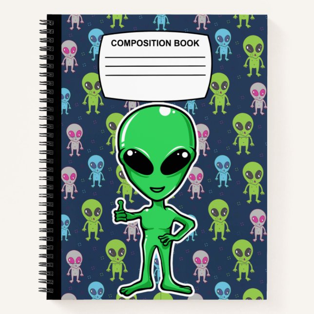 Cuaderno Portátil de composición espiral de Alien (Anverso)