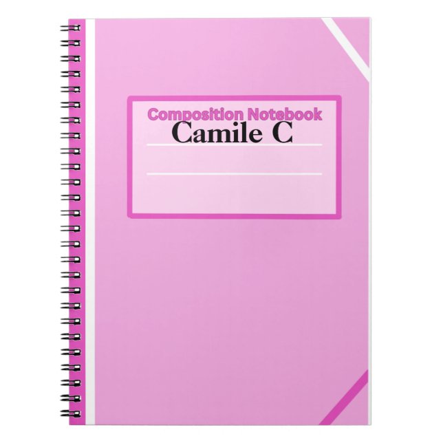 Cuaderno Portátil de composición personalizada Bubblegum (Frente)