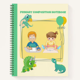 CUADERNO PORTÁTIL DE COMPOSICIÓN PRIMARIA PARA NIÑOS AMARIL