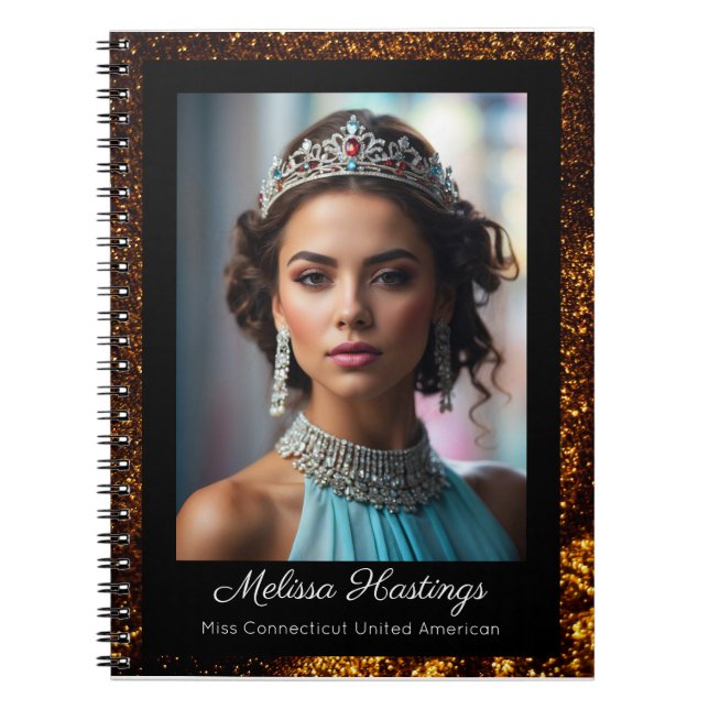 Cuaderno Portátil De Concurso Elegante Y Brillante De Bronz (Frente)
