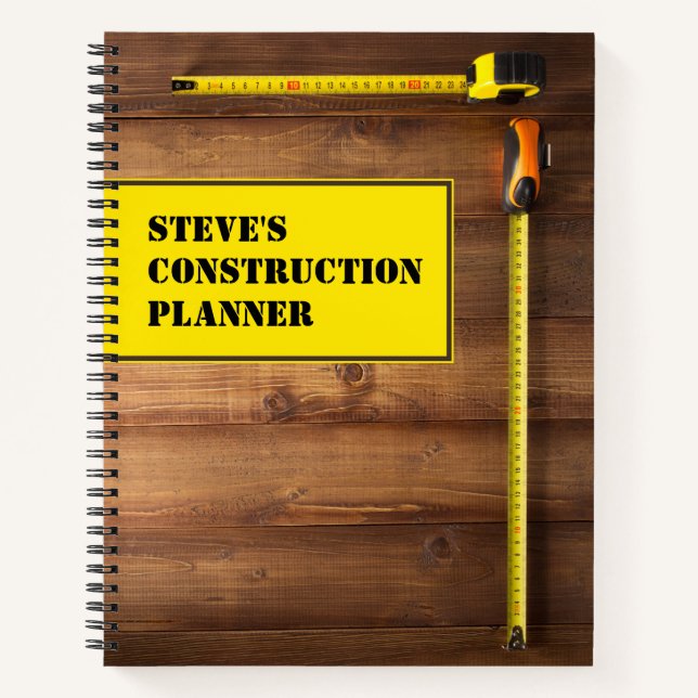 Cuaderno Portátil de construcción personalizado (Anverso)