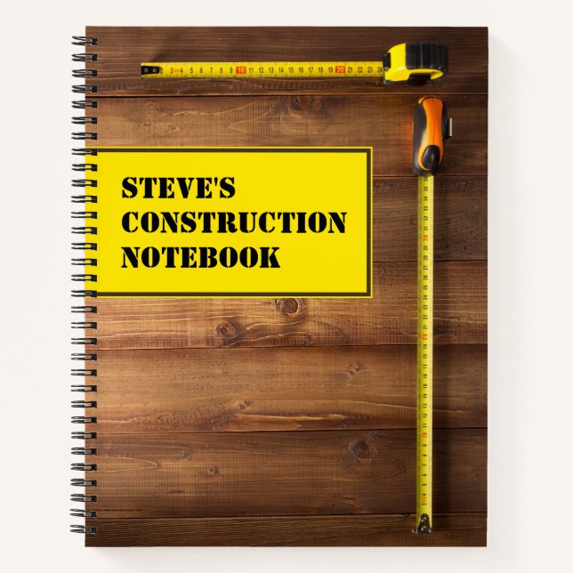 Cuaderno Portátil de construcción personalizado (Anverso)