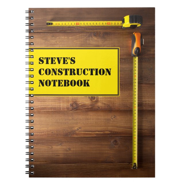 Cuaderno Portátil de construcción personalizado (Frente)