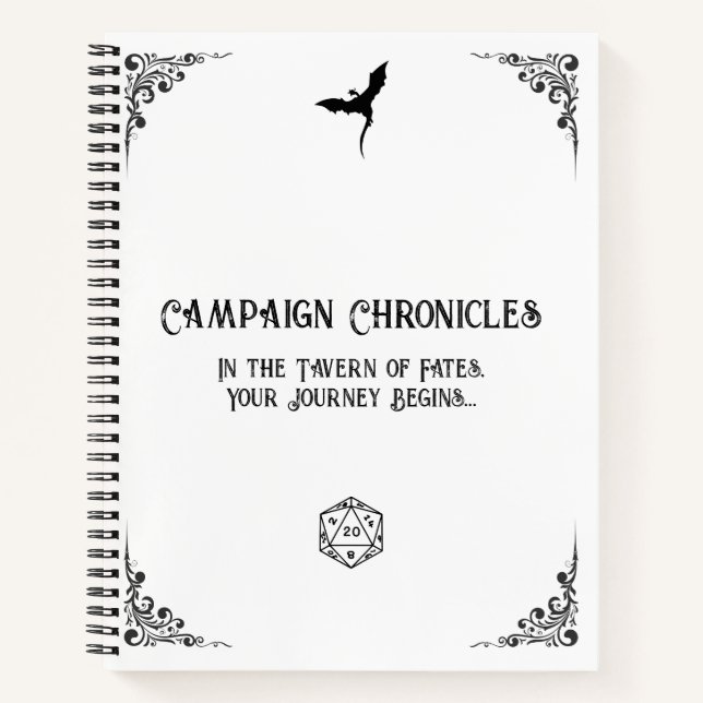 Cuaderno Portátil de Crónica de Campaña D&D (Anverso)