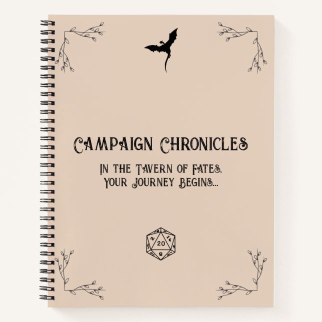 Cuaderno Portátil de Crónica de Campaña D&D (Anverso)