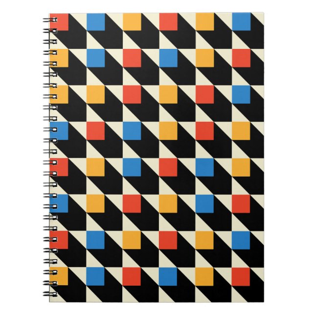 Cuaderno Portátil de cuadrados coloridos (Frente)