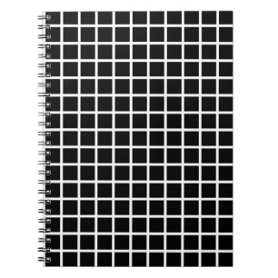Cuaderno Portátil de cuadrícula negra