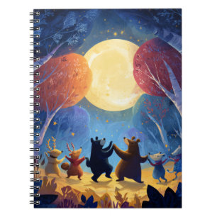 Cuaderno Portátil de danza de luna de animal caprichoso
