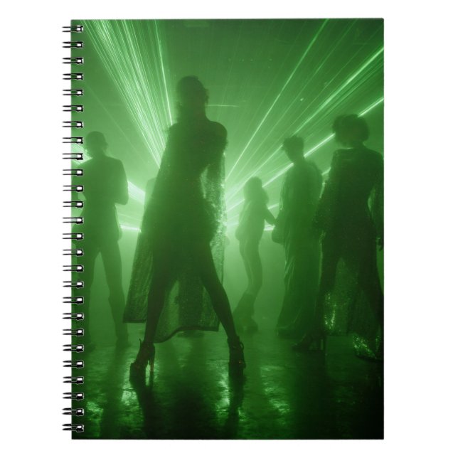 Cuaderno Portátil de danza láser verde (Frente)