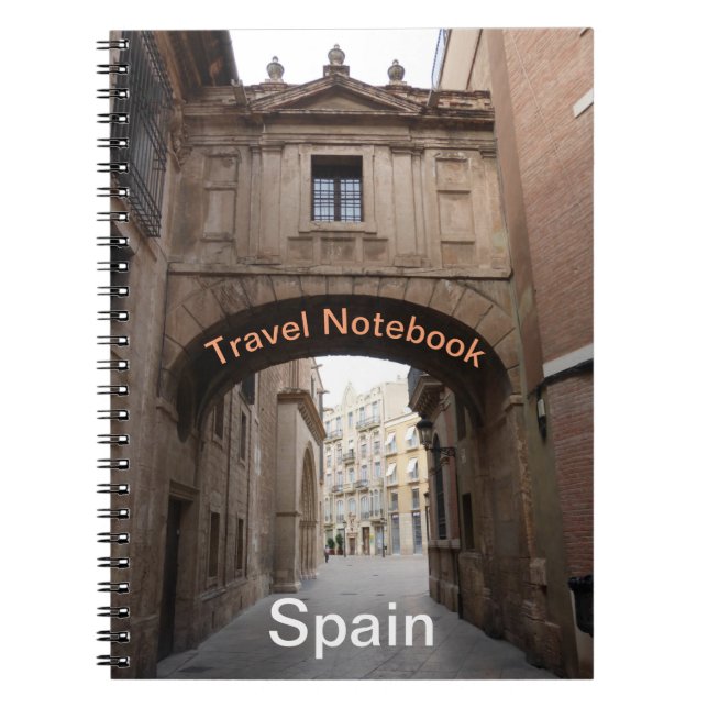 Cuaderno Portátil de destino de viajes de España (Frente)