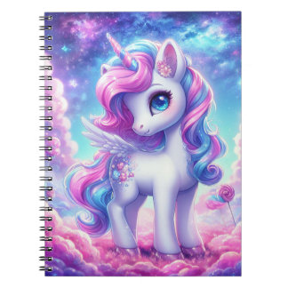 Cuaderno Portátil de Diario Cotton Candy Unicorn