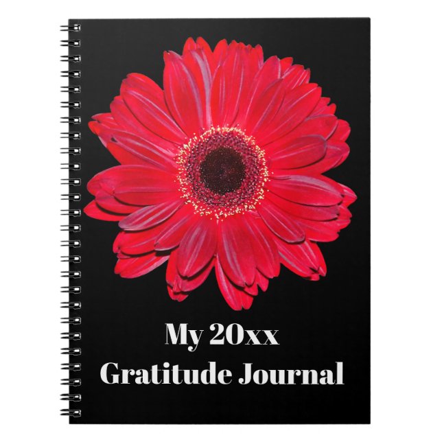 Cuaderno Portátil de Diario Gerbera Daisy personalizado (Frente)