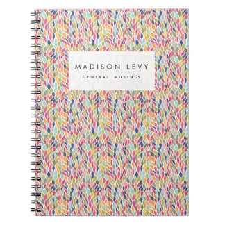 Cuaderno Portátil de Diario Personalizado con Patrón Modern