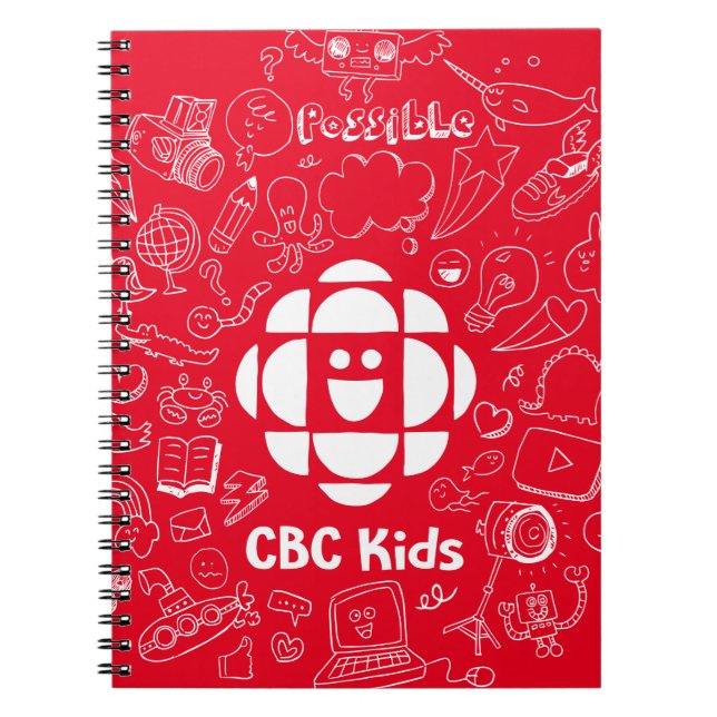 Cuaderno Portátil de dibujos animados para niños CBC (Frente)