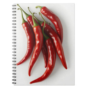 Cuaderno Portátil de diseño con pimientos de chile vibrante