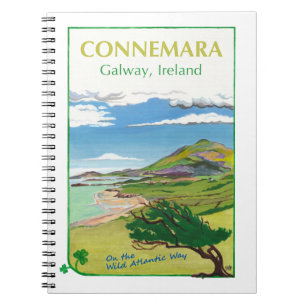 Cuaderno Portátil de diseño de afiches de viaje de Connemar