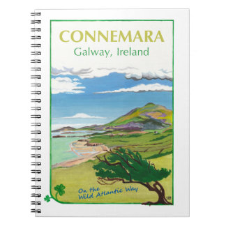 Cuaderno Portátil de diseño de afiches de viaje de Connemar