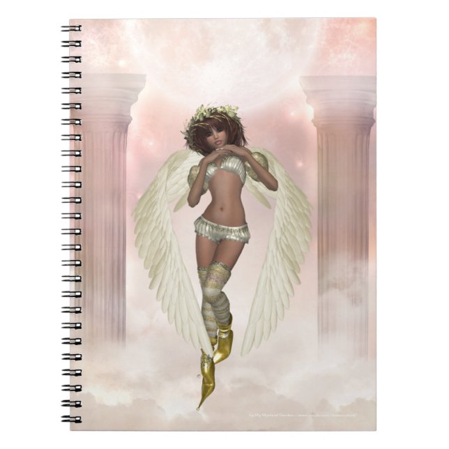Cuaderno Portátil de diseño de ángel celestial (Frente)